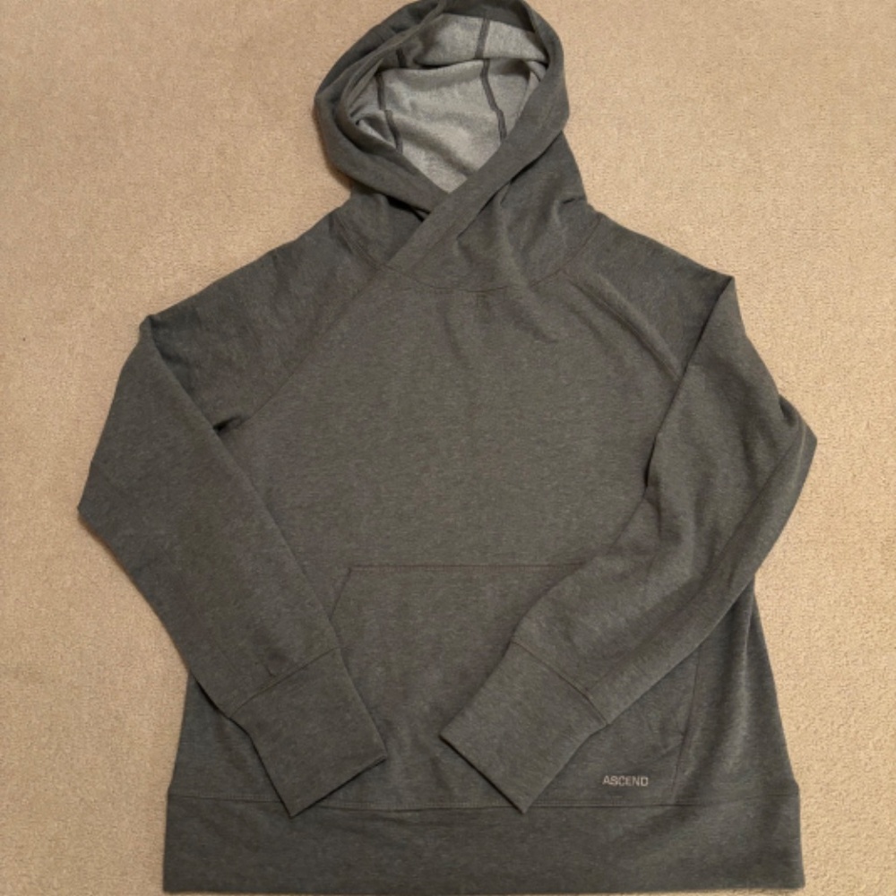Women's Ascend Grey Hooded Sweatshirt Large